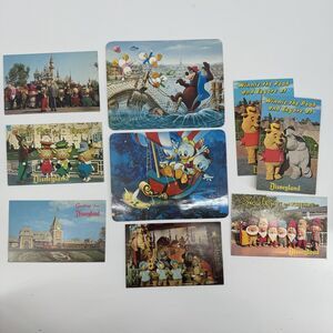 Disneyland Vintage Postcards LOT OF 9 - 70s 80s 90s BLANK